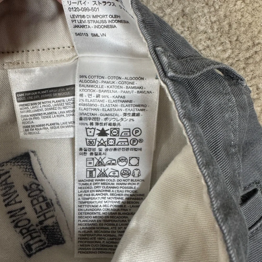 Levi's XX Chino Standard Taper Pants Mens 31x32 Gray Stretch Casual Dress Chinos